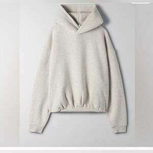 Babaton Heather Gray women’s slightly cropped Hoodie Sweater